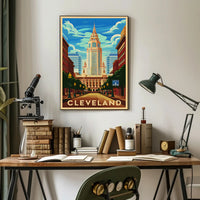 Iconic Cleveland Skyline Poster