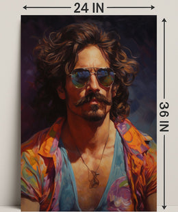 Vibrant Portrait Of A Modern Icon Modern Poster PosterGoat