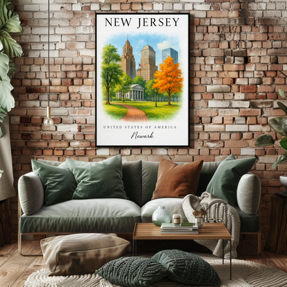 New Jersey, Newark Signature Series Vintage Travel Poster