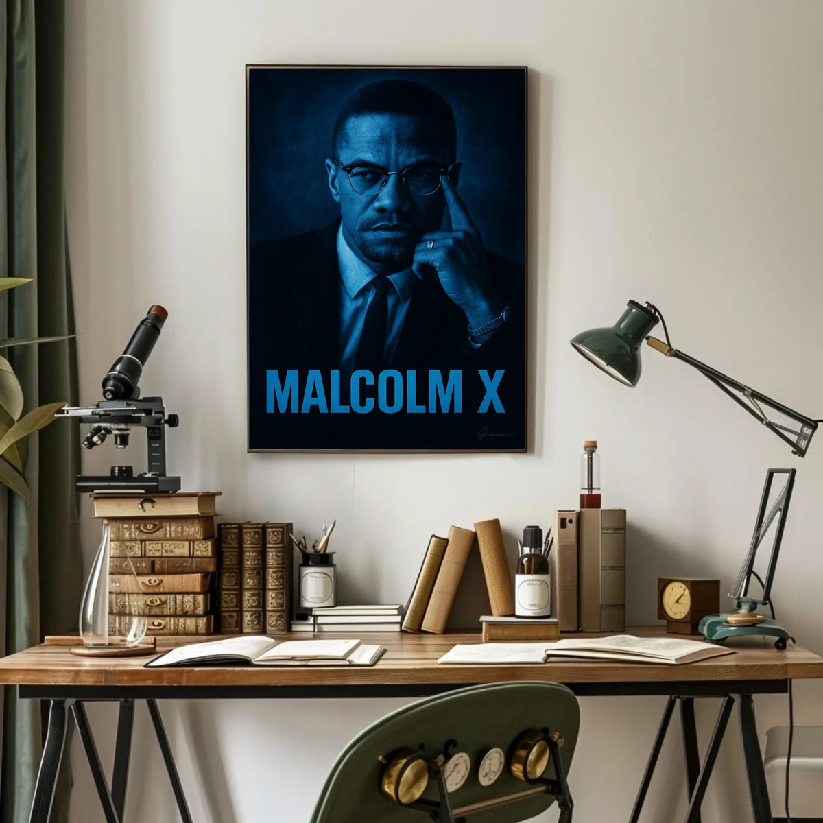 Malcolm X Portrait Poster