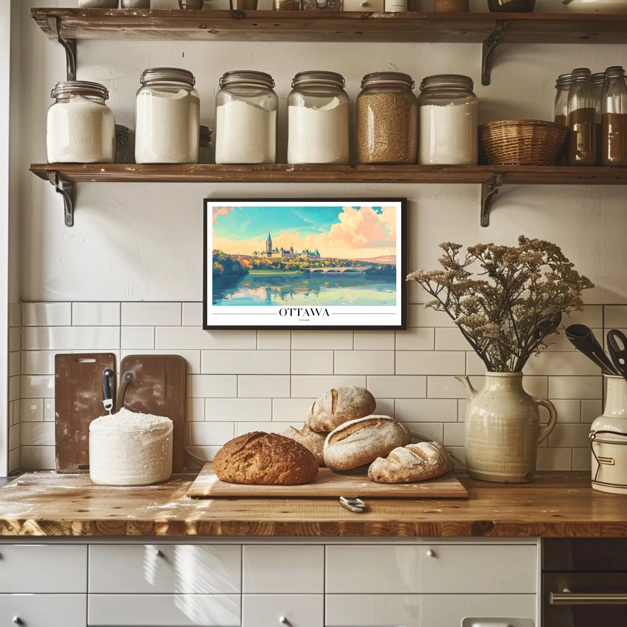 Ottawa Landscape Artistry with Historic Architecture Travel Poster