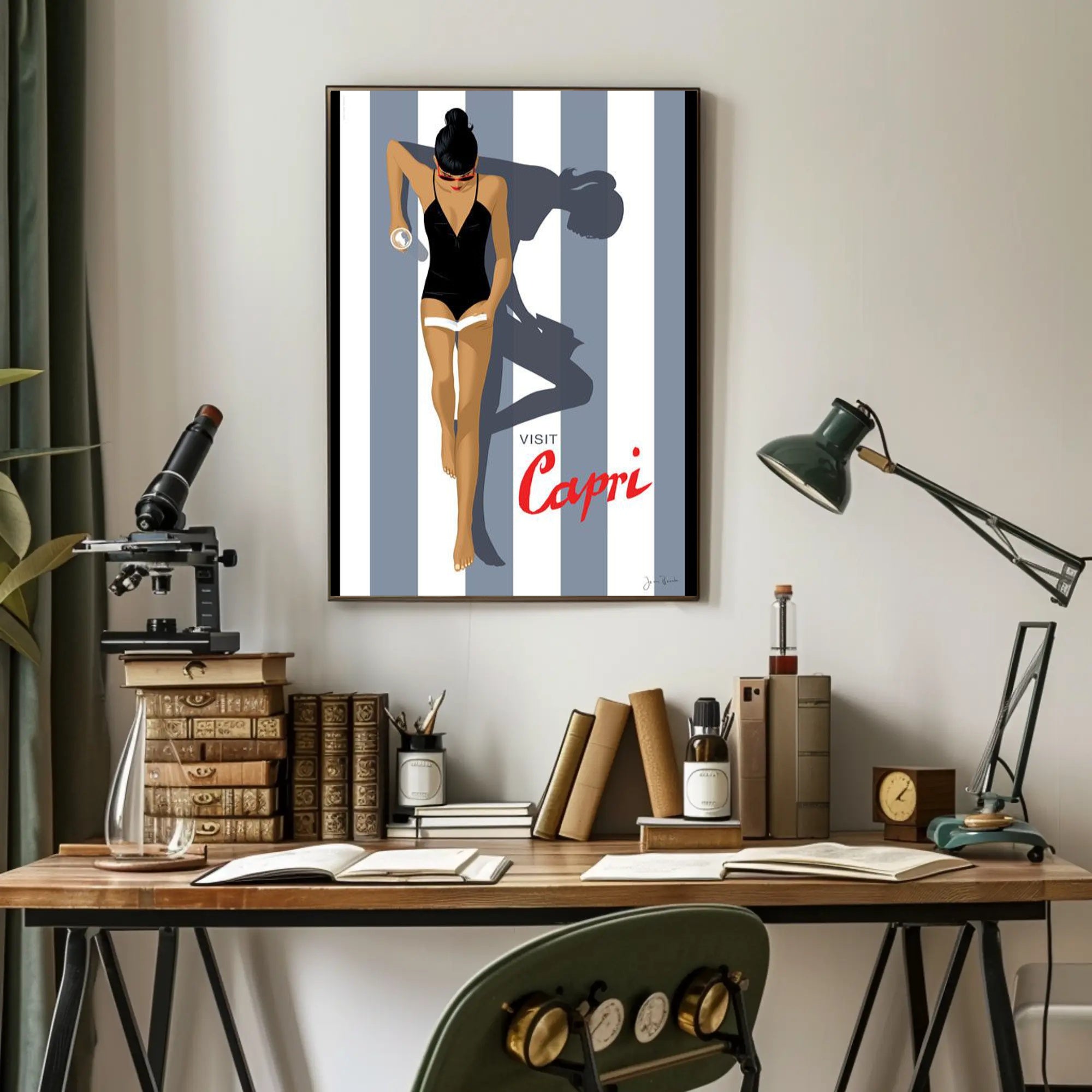 Capri Chic Summer Glamour Travel Poster PosterGoat