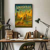 Louisville Heritage Charm: Vintage Urban Cityscape Poster
