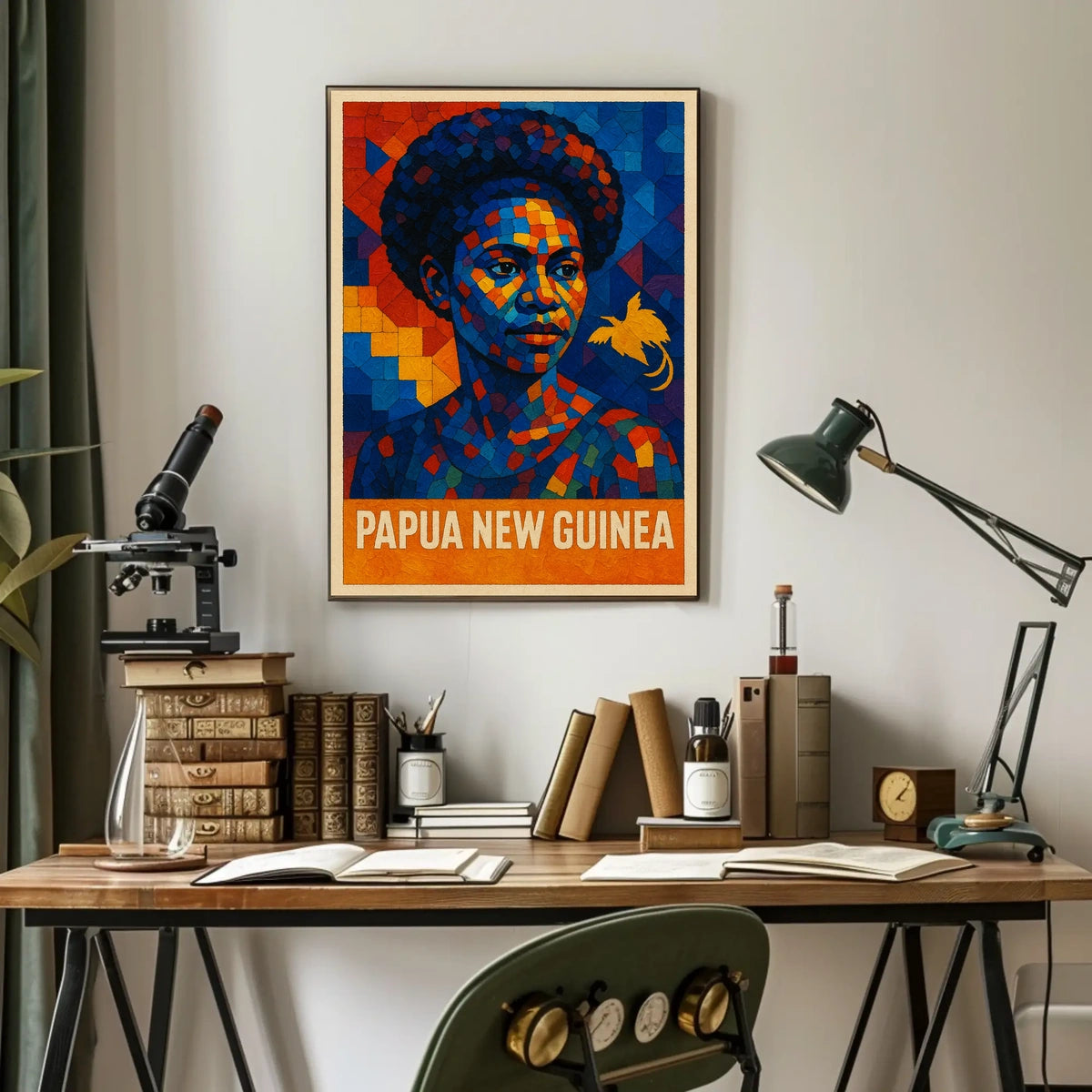 Papua New Guinea Cultural Mosaic Poster