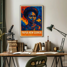 Papua New Guinea Cultural Mosaic Poster