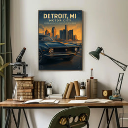Detroit, Mi Motor City Poster