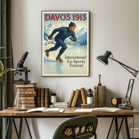 Davos 1913 International Ice Sports Festival Poster PosterGoat