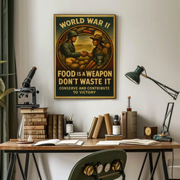 World War II Vintage Food Conservation Poster