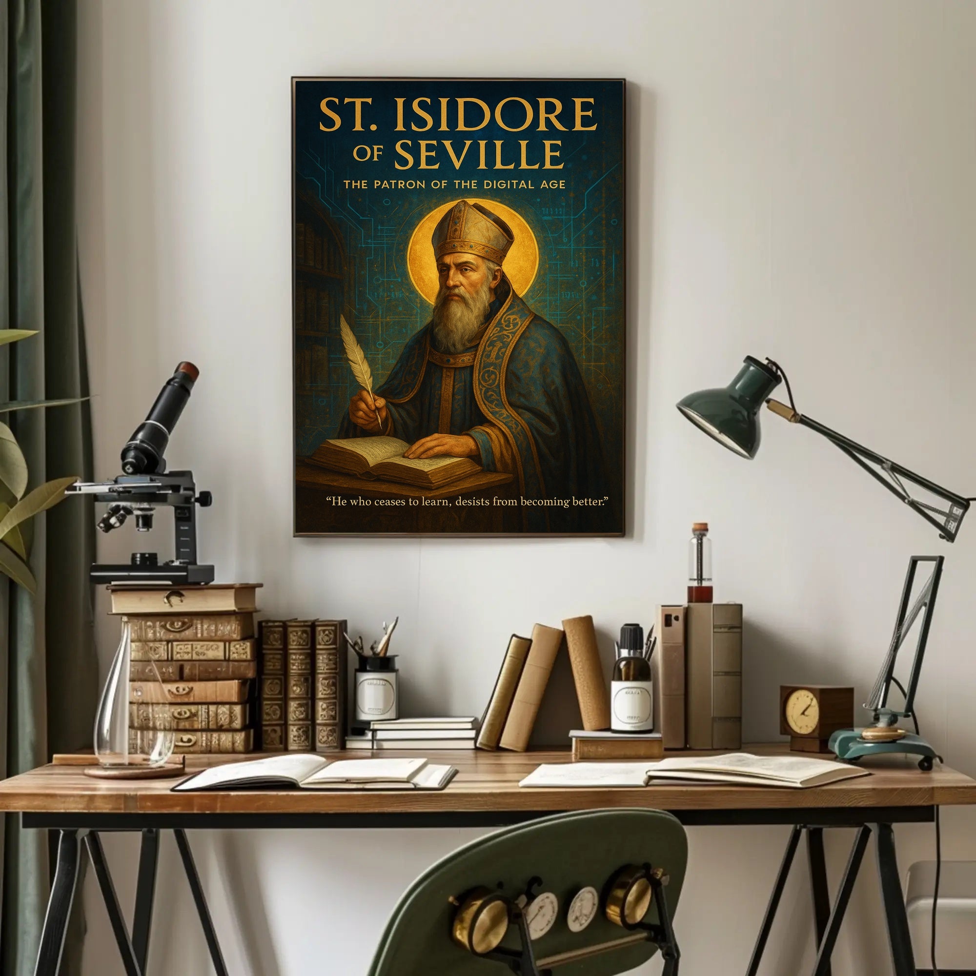 St. Isidore of Seville Patron of the Digital Age Poster