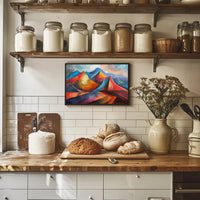 Vibrant Abstract Mountain Landscape Poster for Inspiration