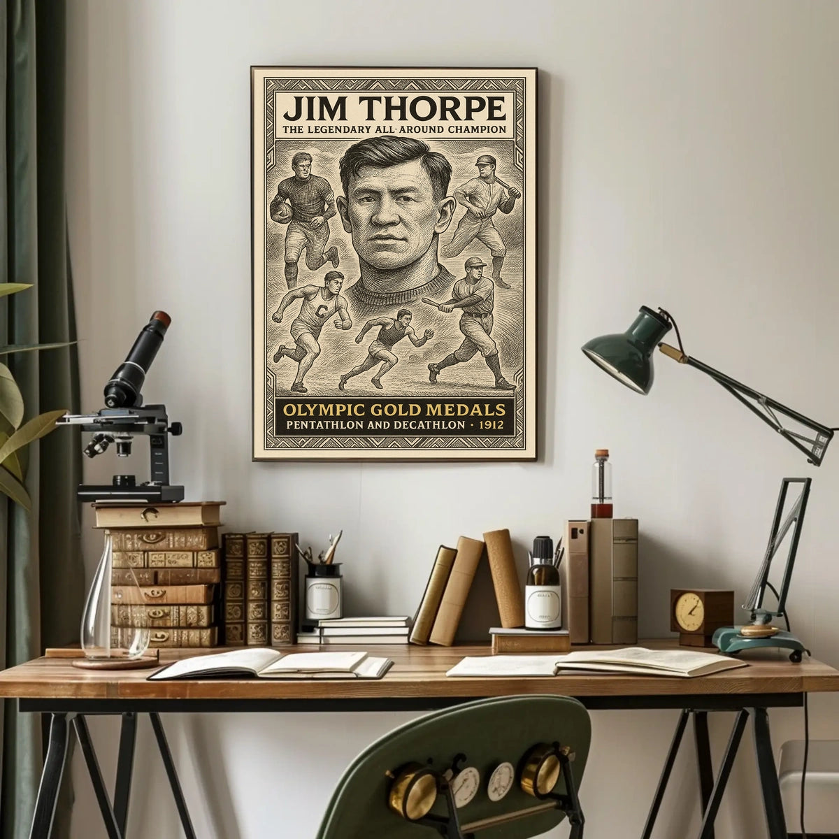 Legendary Champion Commemorative Jim Thorpe Poster