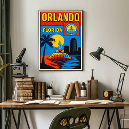 Orlando, Florida Vibrant Cityscape Poster PosterGoat