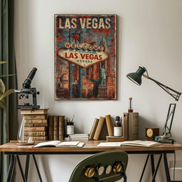 Las Vegas Skyline Pop Art Decor Lovers Poster