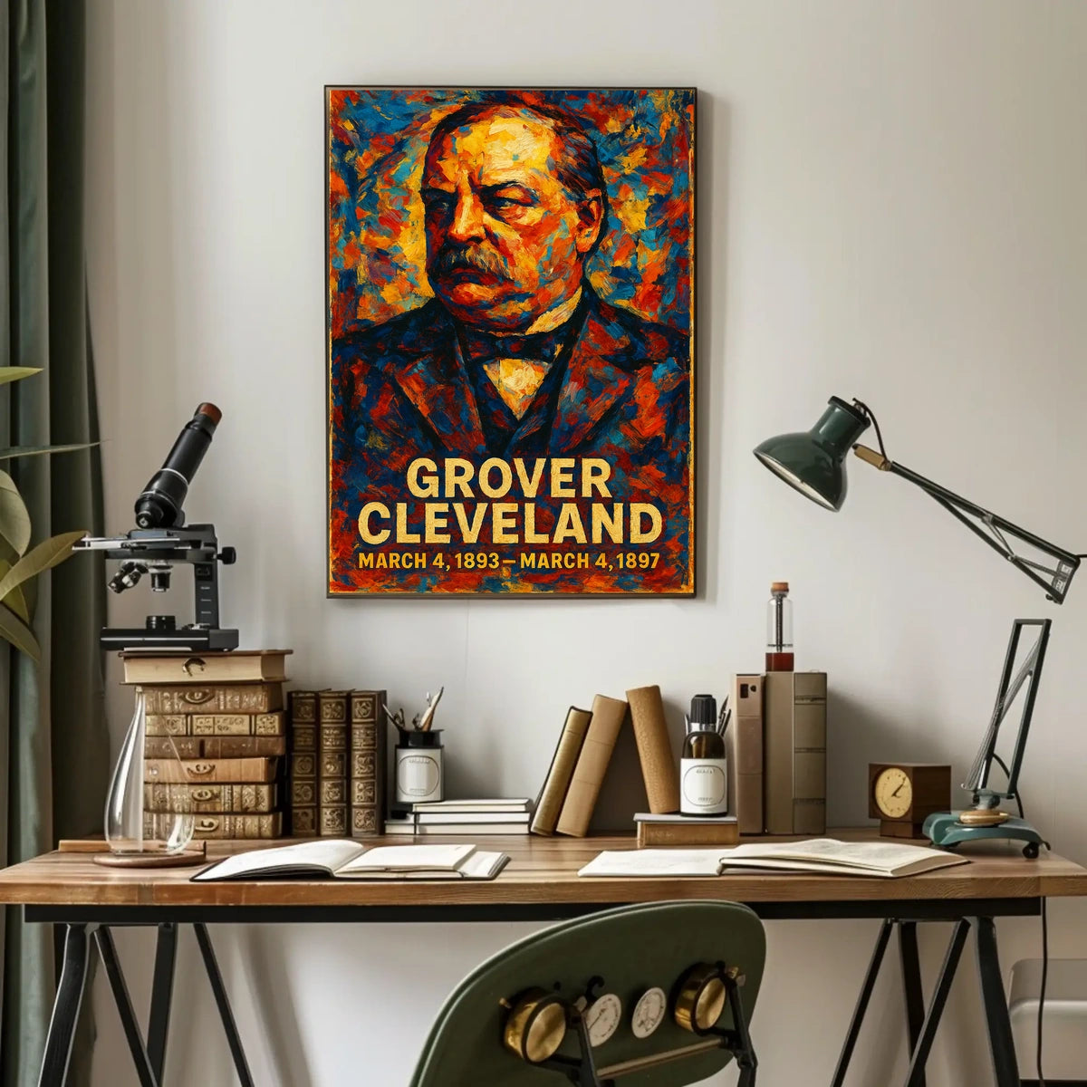 Grover Cleveland 24th President of the United States Glitch Hop Art Poster