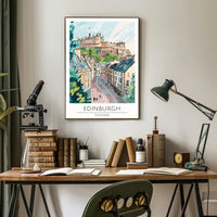Edinburgh Scenic Illustration Poster PosterGoat