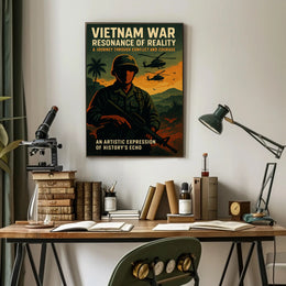 Vietnam War Vintage Poster Historical Military Print