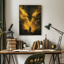 Mystical Vortex: Hooded Figure Fantasy Poster PosterGoat