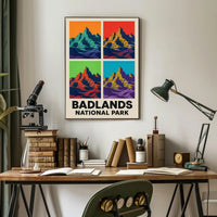 Vibrant Badlands National Park Poster