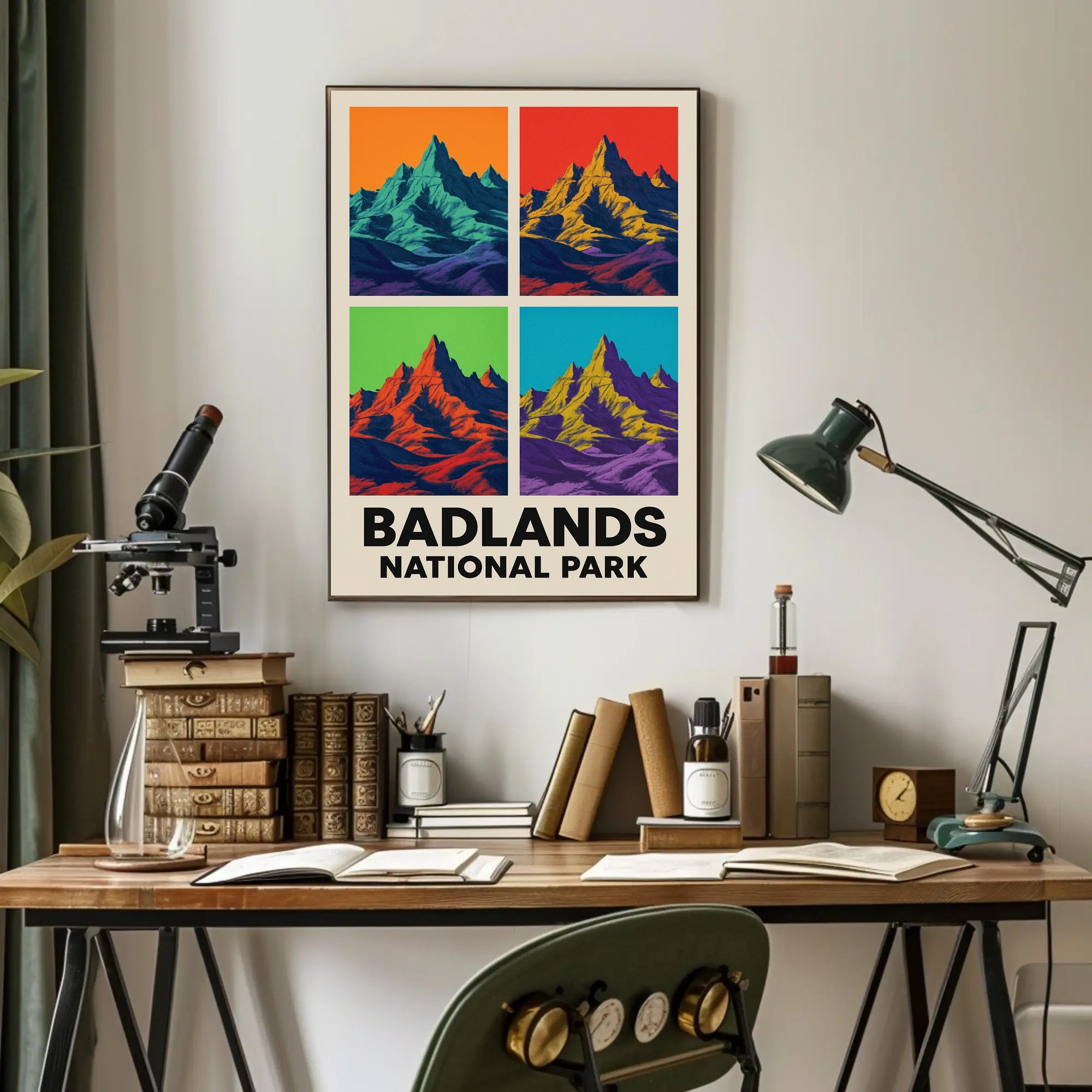 Vibrant Badlands National Park Poster