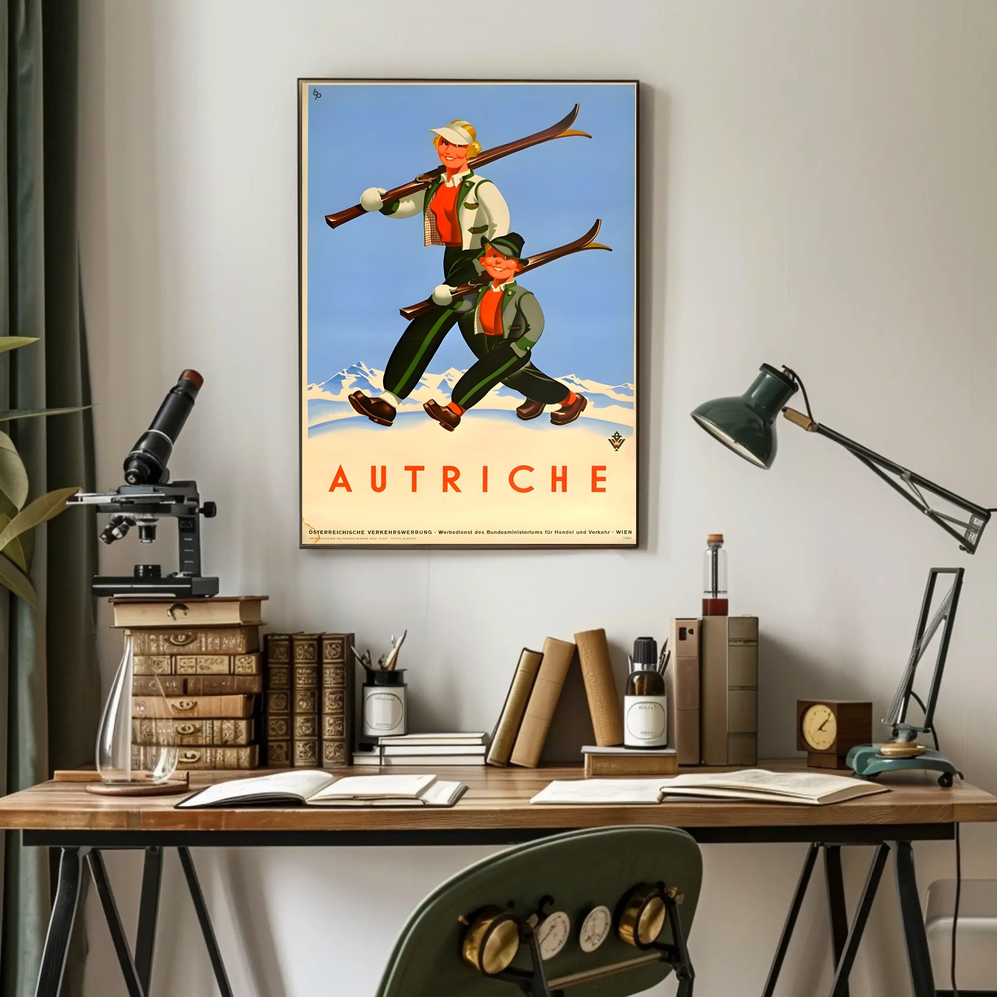 Austria Skiing Promotion Poster PosterGoat