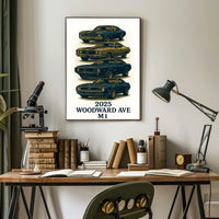 Classic Cars on Woodward Ave Poster