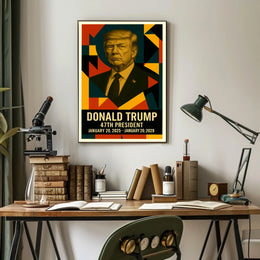 Donald Trump 45th President of the United States Abstract Pop Poster