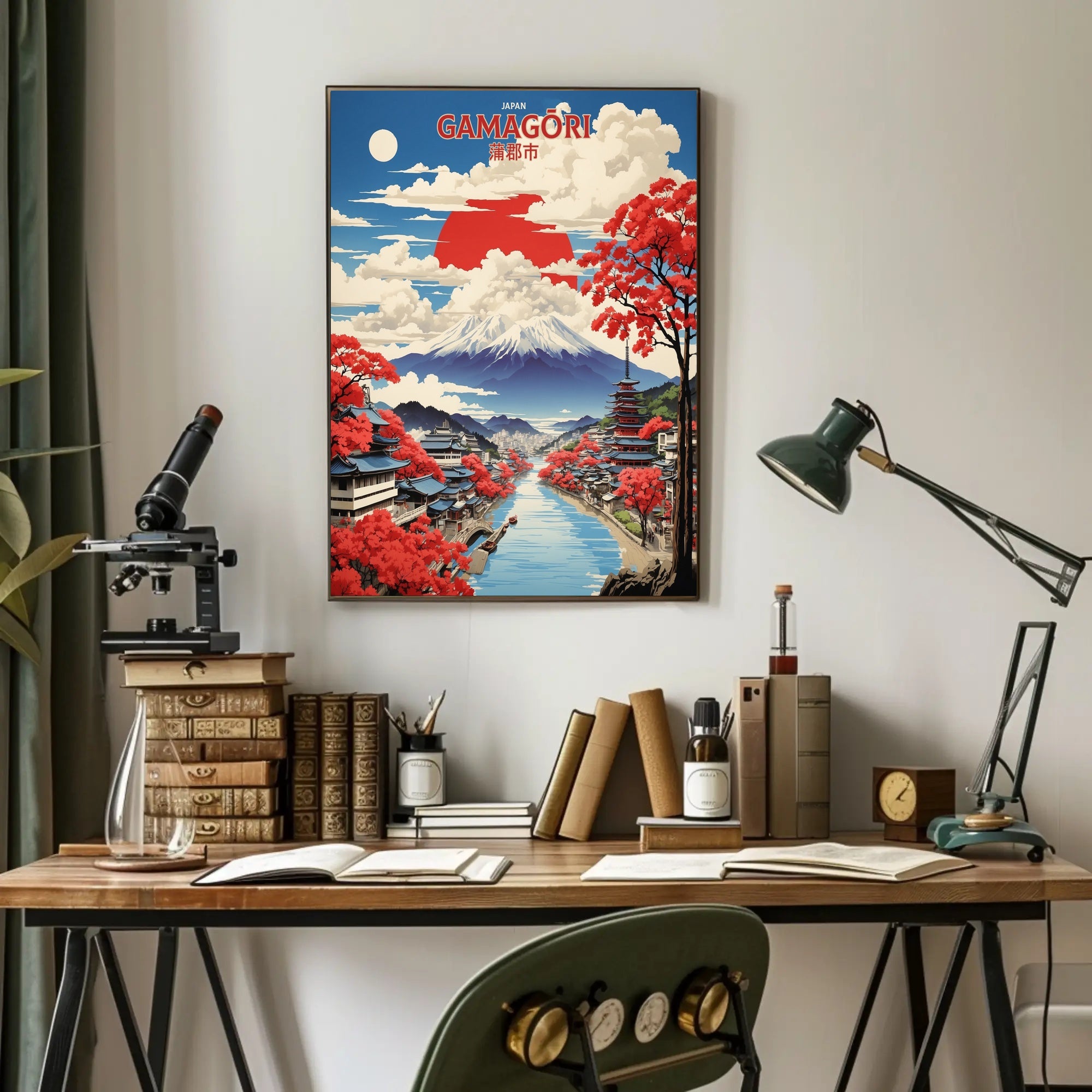 Gamagōri Mount Fuji Scenic Art Print - Cultural Poster