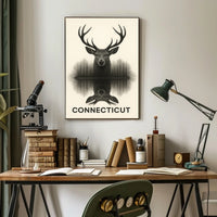 Connecticut Wildlife Reflection Poster