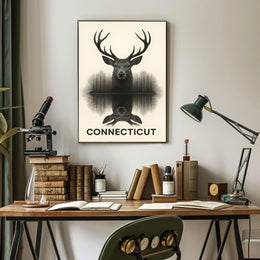Connecticut Wildlife Reflection Poster
