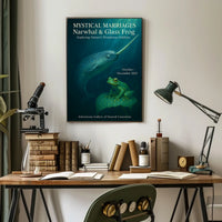 Mystical Marriages Narwhal Glass Frog Poster