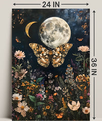 Moonlit Garden Dreamscape Fantasy Poster