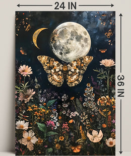 Moonlit Garden Dreamscape Fantasy Poster