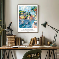 Portofino Harbor Poster PosterGoat