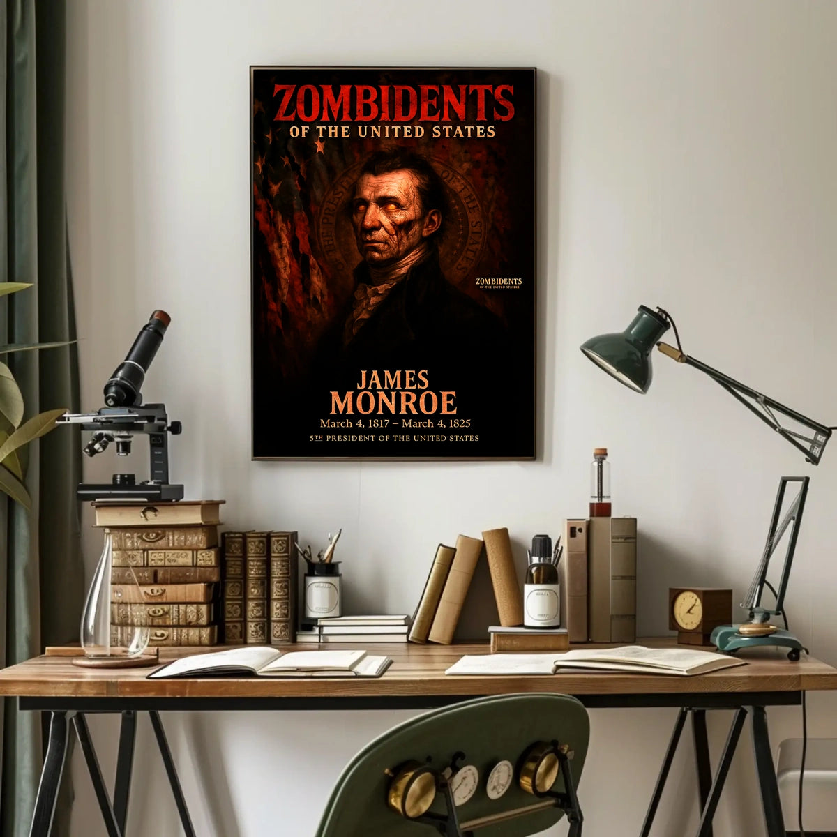 James Monroe 5th President of the United States Zombidents Poster Series