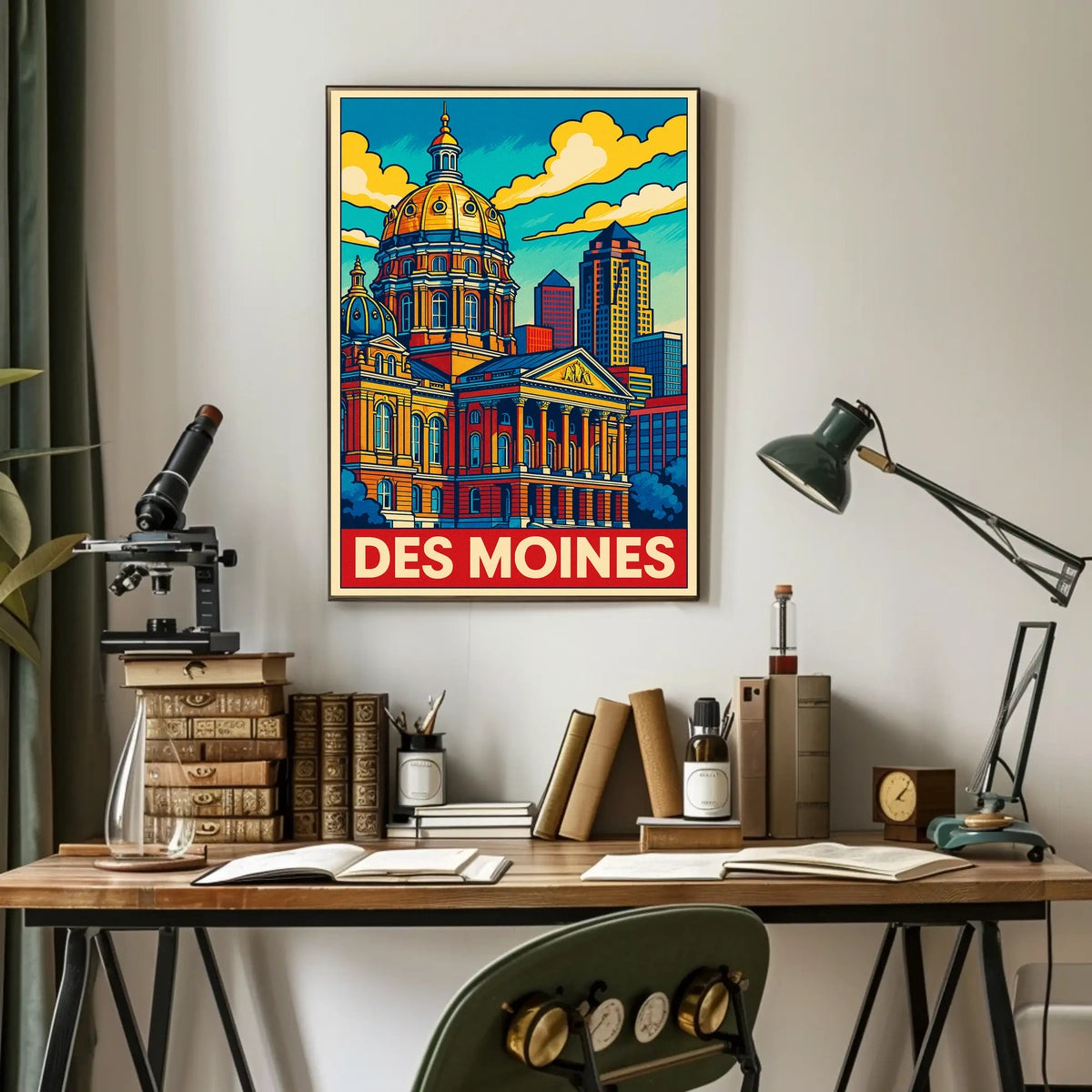 Des Moines Cityscape Poster