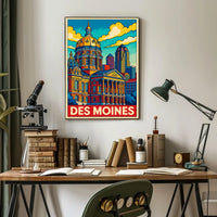 Des Moines Cityscape Poster