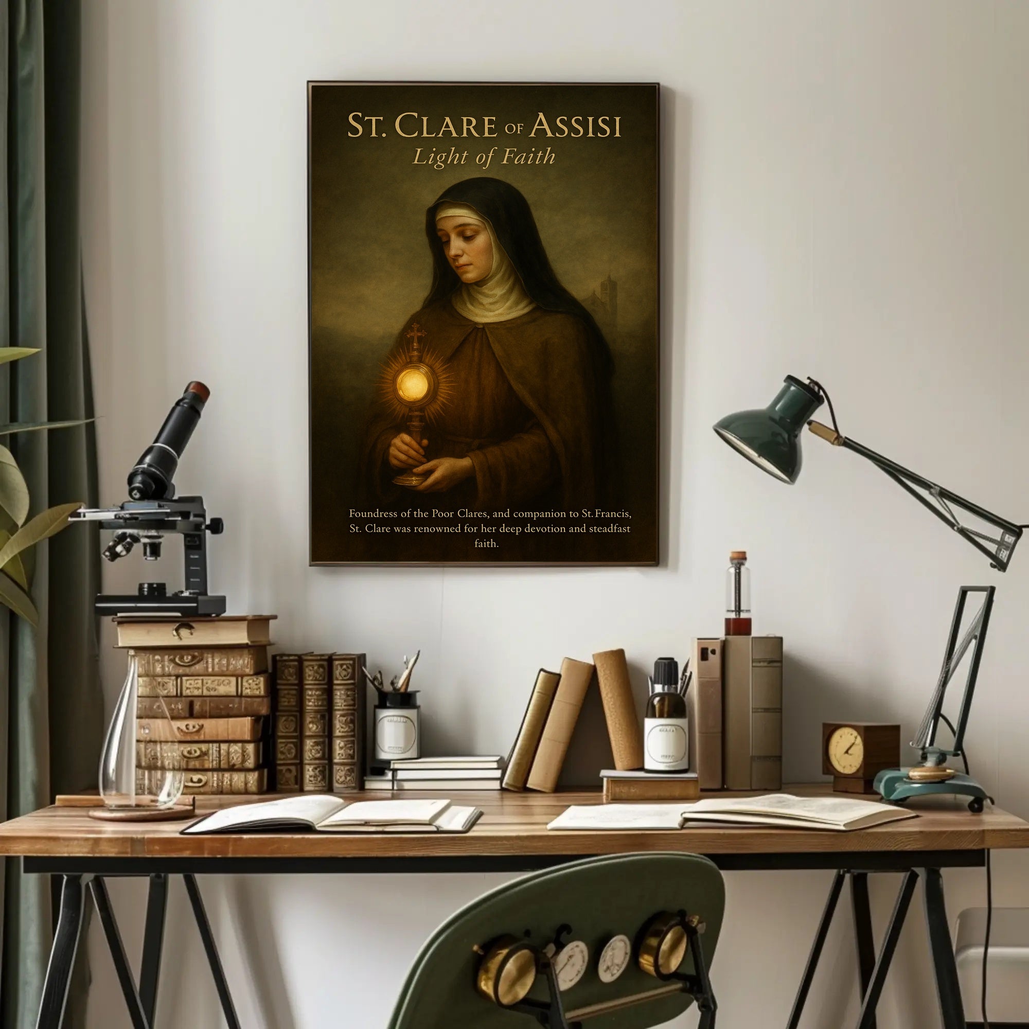 St. Clare Of Assisi Light Of Faith Poster