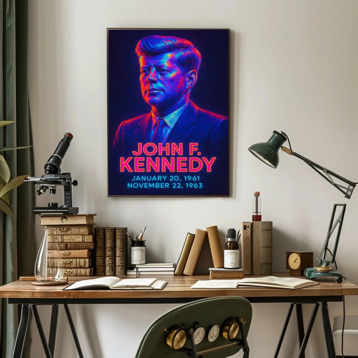 John F Kennedy Vintage Collectors Poster