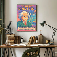 Einstein Relativity Theory Vintage Scenic Scientific Genius Iconic Wanderlust Heritage Poster