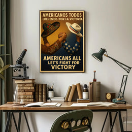 Unity and Strength Patriotic WWII Poster