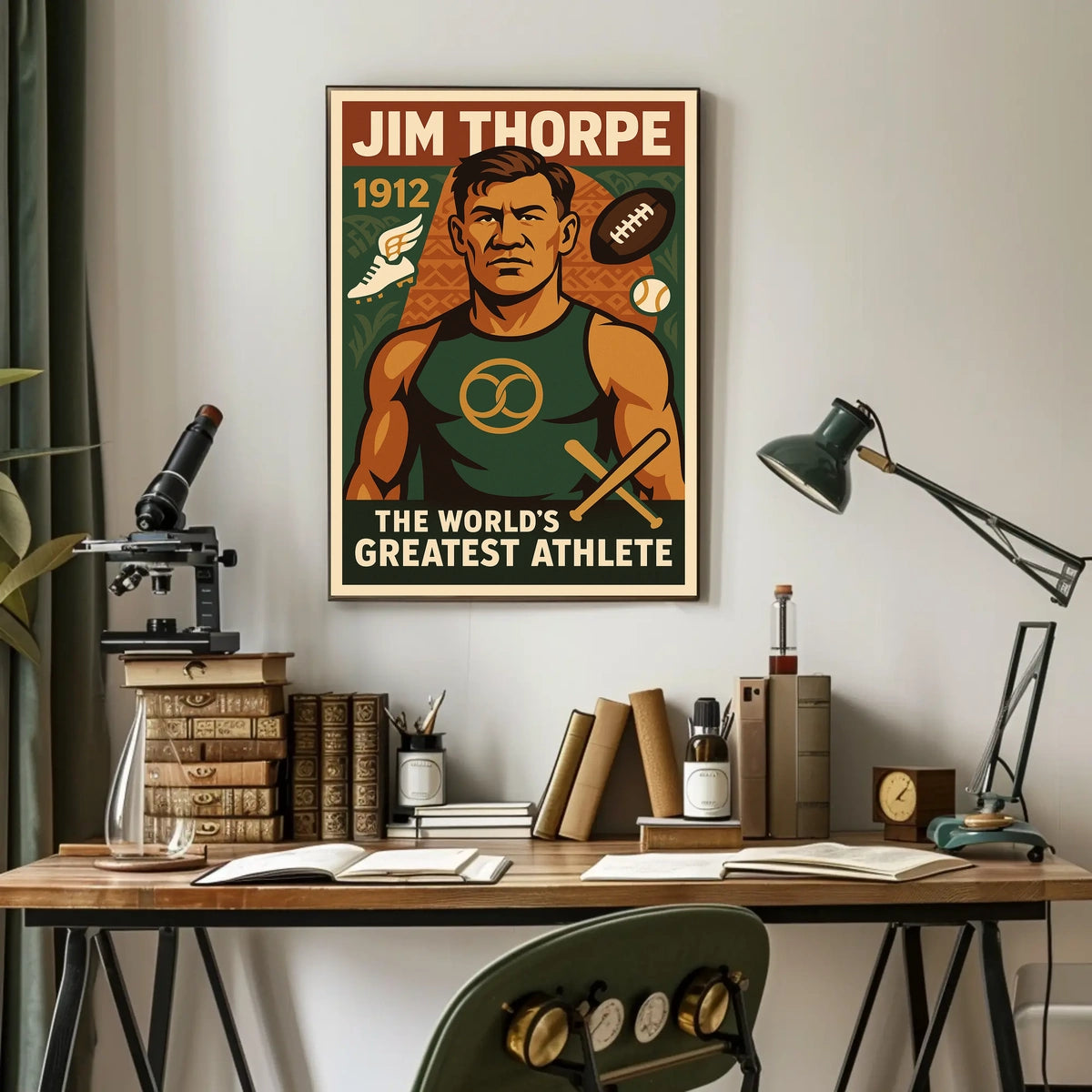 Jim Thorpe Legendary Athlete Poster