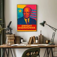 Dwight Eisenhower Travel Retro Pop Art Decor Poster