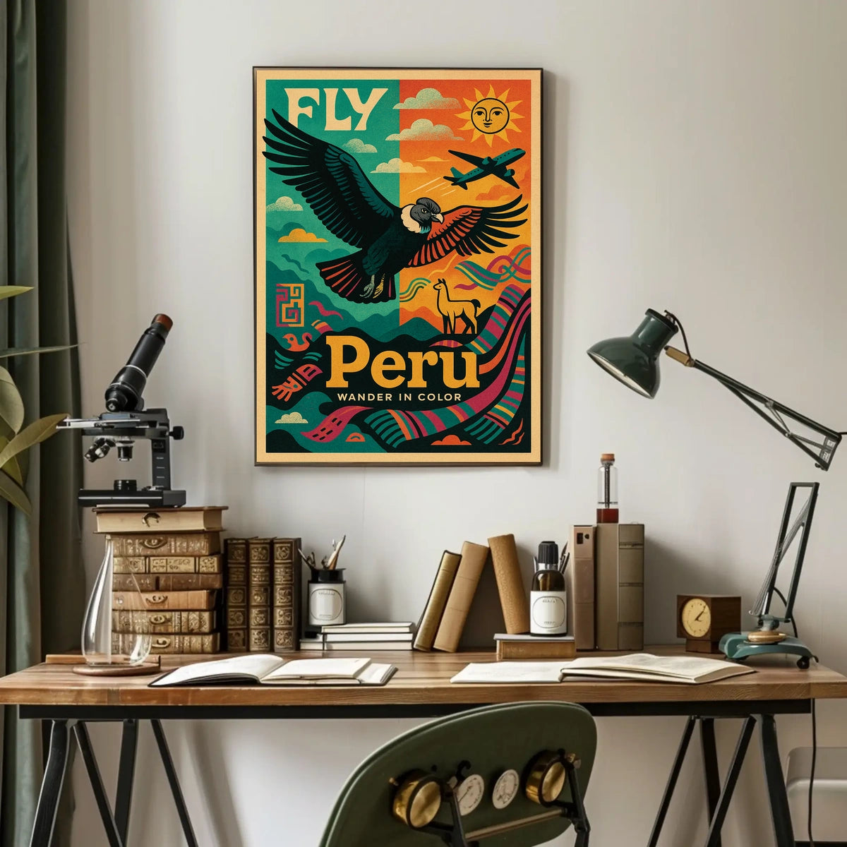 Fly to Peru Wander in Color Poster