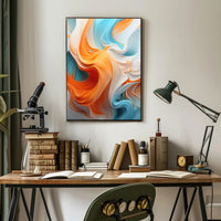 Fluid Energy: Vibrant Abstract, Artistic, or Pop Culture Poster
