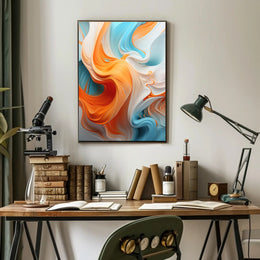 Fluid Energy: Vibrant Abstract, Artistic, or Pop Culture Poster