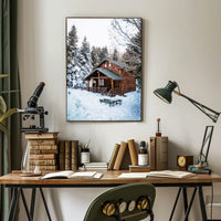 Winter Cabin Retreat Poster