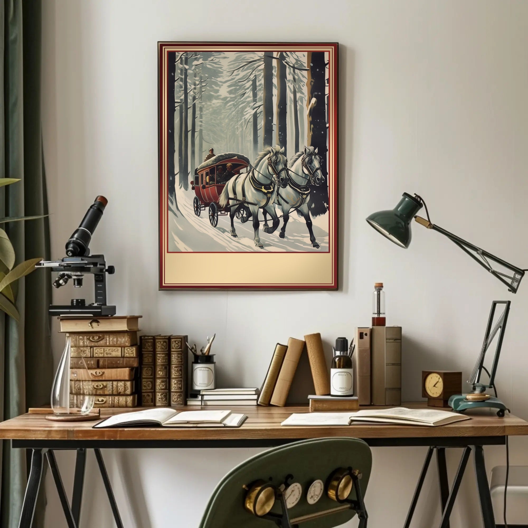Winter Carriage Ride Poster