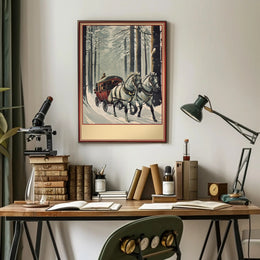 Winter Carriage Ride Poster