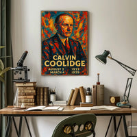 Calvin Coolidge 30th President of the United States Glitch Hop Art Poster