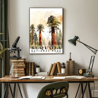 Sequoia Watercolor Wall Art Poster